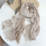 73*200CM Soft Modal Striped Men and Women's Cotton Scarves for Spring and Summer Sun Protection Shawl Scarf - Image 12