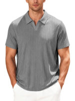 Men's Trendy Polo Shirt Summer Solid Color Short Sleeve Casual Fashion T-shirt  Style Versatile Knit Top - Image 20