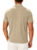 Men's Trendy Polo Shirt Summer Solid Color Short Sleeve Casual Fashion T-shirt  Style Versatile Knit Top - Image 17