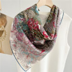 100% Real Silk Scarf Neckerchief 90 Silk Scarf Wraps Foulard Womens Fashion Scarves for OL - Image 11