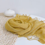 2024 Retro Solid Color Linen scarf Women's Spring And Summer Breathable Linen Cotton Scarves - Image 9