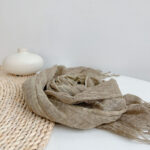 2024 Retro Solid Color Linen scarf Women's Spring And Summer Breathable Linen Cotton Scarves - Image 18