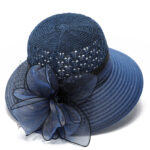 European & American Elegant Knitted Hats Solid Color Big Brim Sun Hat Women Outdoor UV Protection Bucket Hats for Mom - Image 17