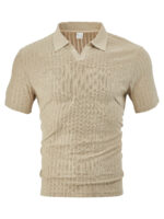 Men's Trendy Polo Shirt Summer Solid Color Short Sleeve Casual Fashion T-shirt  Style Versatile Knit Top - Image 9