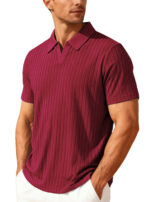 Men's Trendy Polo Shirt Summer Solid Color Short Sleeve Casual Fashion T-shirt  Style Versatile Knit Top - Image 18