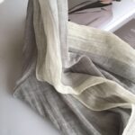 Fashion Men's Cotton And Linen Striped Brown Scarf  Long Shawl Japanese Unisex Style Fashion Scarves - Image 22