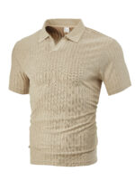 Men's Trendy Polo Shirt Summer Solid Color Short Sleeve Casual Fashion T-shirt  Style Versatile Knit Top - Image 8