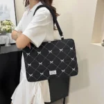 Travel Bag 15inch Portable Laptop Bags Bow with Handle Laptop Case Soft Material Cute Notebook Sleeve Travel - Image 2