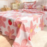 Bed Sheets Plaid Non-slip Comfortable Washed Twin Queen Full Size Nordic Style Universal Bedspread Simple Durable Antibacterial - Image 16
