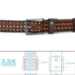 CHAOREN Leather Braided Belts for Mens Casual Woven Leather Belt for Dress Pants - Image 18