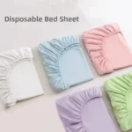 Non-woven Disposable Fitted Sheet with Elastic Bands Single Bed Mattress Covers Double Bed Non Slip Disposable Bed Sheet Hotel
