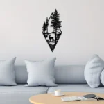 1pc Landscape Wall Art, Deer & Scene Metal Wall Art Ornaments Home Decor, Metal Wall Art, Home Decor Art Wall Ornaments - Image 12
