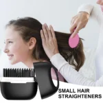 Small Hair Straightener Comb Straighteners Hair Styling Tool Less Frizz Smoother Straightening Brush Straighten Hair Brush - Image 5