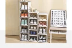 Simple Shoe racks Narrow mouth Shoe cabinet Dormitory Indoors Multilayer Dustproof Domestic Shoebox Receive Shelf - Image 12