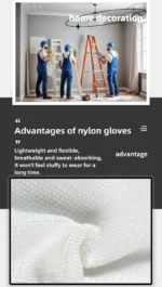 12 Pairs，Knitted Cotton Work Gloves, Lightweight Safety Glove,Elastic Work Gloves, - Image 10