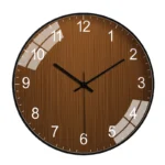 Modern Round Wall Clock Wooden Grain Non-Ticking Wall Clock for Living Room Bedroom Kitchen Office Home Decor Minimalist Style - Image 16