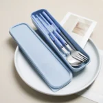 Kitchen Accessories Reusable With Box Tableware Portable Stainless Steel Spoon Fork Chopsticks Set Dinnerware Cutlery Set - Image 4