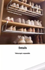 Adjustable Shoe Rack - Space Saving Shoe Organizer for Home Multi Layer Shoe Shelf with Hanging Baskets Compact Design - Image 18