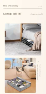1Pc Closet Bed Shoe Storage Boxes Foldable Underbed Shoesorganizer Containers Under Bed Storage Bags Home Shoe Rack Organizer - Image 16