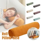 Round Bed Pillows Roll Cover Head Leg Back Lumber Support Light Travel Column Bolster Pillowcase Cylindrical Cushion Covers - Image 26