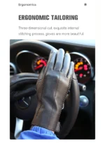 Touch Screen Leather Gloves, High-End Leather Gloves Women, Genuine Leather Winter Gloves, Keep Warm Women's Leather Gloves-2226 - Image 27
