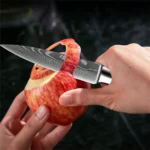 4 PCS Kitchen Knives Set Chef Knife Sets 4Cr13 Stainless Steel Damascus Pattern Pakkawood Handle Paring Utility Santoku knifes - Image 4