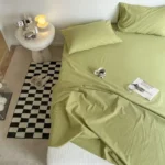 Bed Sheets Plaid Non-slip Comfortable Washed Twin Queen Full Size Nordic Style Universal Bedspread Simple Durable Antibacterial - Image 5