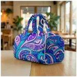 Quilted Tote Bag Men Women Large Hobo Purse Boho Chic Shoulder Bag Unique Paisley Print Beach Bag Spacious Travel Tote Handbag - Image 3
