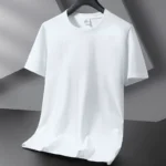 Summer Men T Shirt Cotton Tops Women Solid Color Blank Tshirts O-neck Round Collar Short-Sleeve Couple White Top Tees Clothing