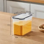 Food Storage Containers with Lids Stackable Treat Box Containers for Kitchen Pantry Organization Containers for Rice Dispenser - Image 11