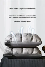 Comfortable Pillows for Sleeping 5-star Hotel Pillow Three-dimensional Soft Bilateral Washed Solid Color Pillow Sleeping Pillows - Image 10