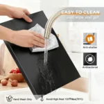 Cutting Board with Counter Lip Anti-Slip Shatter Resistant Easy Clean Perfect for Cutting Bread Meat and Veggies Kitchen Decor - Image 11
