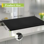 Cutting Board with Counter Lip Anti-Slip Shatter Resistant Easy Clean Perfect for Cutting Bread Meat and Veggies Kitchen Decor - Image 14
