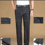 New Men's Classic Straight Leg Business Suit Pants Solid Formal Occasion Office Pants Male High Quality Baggy Trousers Plus Size - Image 2