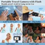 4K Digital Camera for Photography and Video Autofocus Anti-Shake 48MP Compact Vlogging Camera 3'' 180° Flip Screen with Flash - Image 5