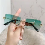Retro Eyewear UV400 Rectangle Sunglasses Sunglasses for Women Vintage Sunglasses Frameless Sunglasses - Image 22
