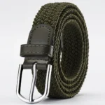 Trendy Casual Stretch Canvas Braided Belts Versatile Hole-free Weave Waistbelt Elastic Belt For Women Man - Image 9
