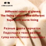 2019 fashion new products winter leather gloves short leather gloves women Wrist tightening design winter leather gloves women - Image 5