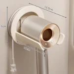 Plastic Hair Dryer Rack Wall Mounted Self-adhesive Blow Dryer Holder Hanging Organizers Bracket Without Drilling Hair Dryers ABS - Image 7