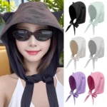Cute Sunshade Hats Solid-colored Cat Ears Design Hooded Hat with Strap Fashion Personality Headwears Sunshade Caps For Women - Image 14