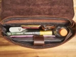 NASVA Genuine Leather Men's Briefcase Retro Handbag Shoulder Laptop Bags Office Bags Document Bags - Image 19