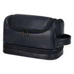 Large Hanging Toiletry Cosmetic Travel Bags for Men Women Leather Travel Bags with Hanging Hook Toiletries Bathroom Shaving Bags - Image 5