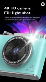 Digital Camera 4K HD Kid Camera 48MP Autofocus Vlogging Camera 2.4 inch Retro Fashion Portable Video Camcorder for Beginners - Image 15