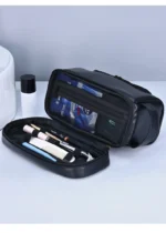 Large Hanging Toiletry Cosmetic Travel Bags for Men Women Leather Travel Bags with Hanging Hook Toiletries Bathroom Shaving Bags - Image 21