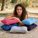 2pcs Comfortable Inflatable Pillow for Office, Car, Camping, Hiking, and Napping - Supports Neck and Lumbar - Image 14