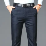 New Business Casual Suit Pants Men Solid High Waist Straight Office Formal Trousers Mens Classic Style Suit Long Pants Plus Size - Image 2