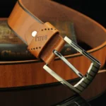 Men's Leather Belt Letter Print Luxury Classic Buckle Business Cowboy Vintage Waistband Alloy Belts - Image 12