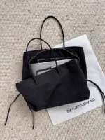Tote Underarm Bag Multiple Compartments Fashionable Comfortable Solid Simple All-matching Soft Daliy Personality - Image 11