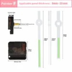 Wall Clock Movement Mechanism Clock Hands Long Shaft Silent Quartz Movement Clockwork Table DIY Watches Repair Tools - Image 43