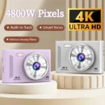 4k High-definition Pixel Portable Digital Camera with Front and Rear Dual Cameras Autofocus Entry-level Camera Selfie with Flash